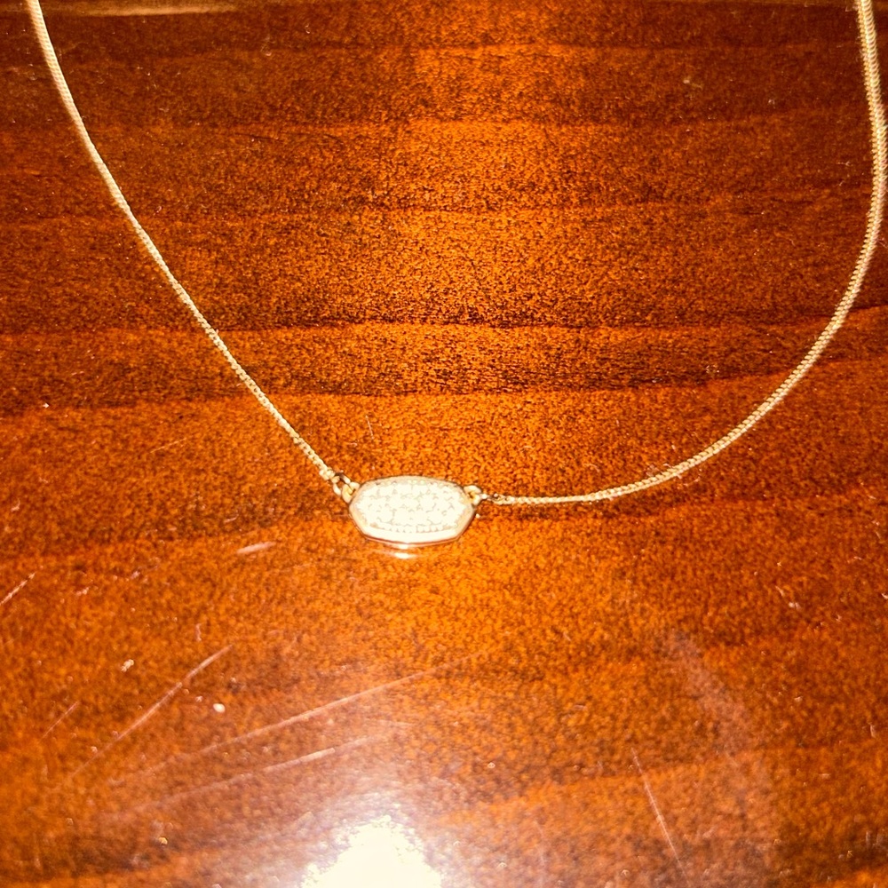 Kendra Scott Lisa Diamond yellow gold necklace